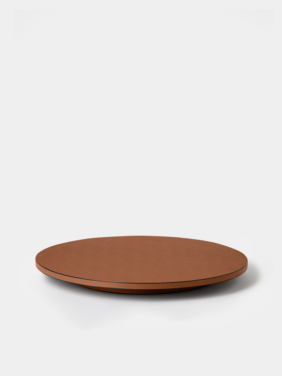 Giobagnara - Jupiter Leather Lazy Susan (20in/50.5cm) - Brown - ABASK - 