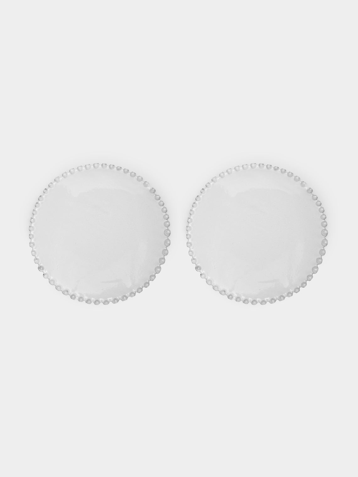 Astier de Villatte - Adélaïde Hand-Glazed Ceramic Saucer (Set of 2) - White - ABASK 