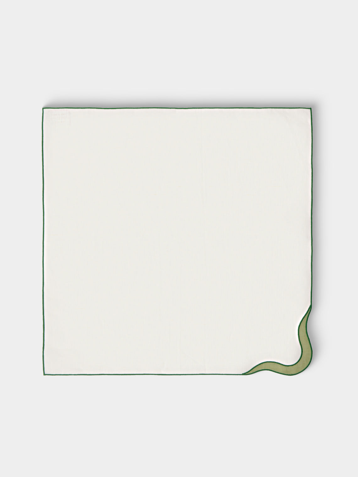 Cosima Swayze - | Set of 4 | x Los Encajeros Wave Linen Napkins - White - ABASK - 