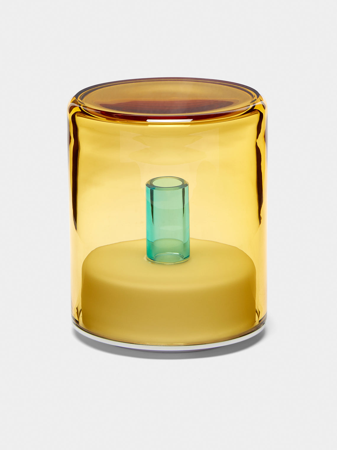 Green Wolf Lighting - Ambra I Hand-Blown Murano Glass Portable Table Light - Yellow - ABASK - 