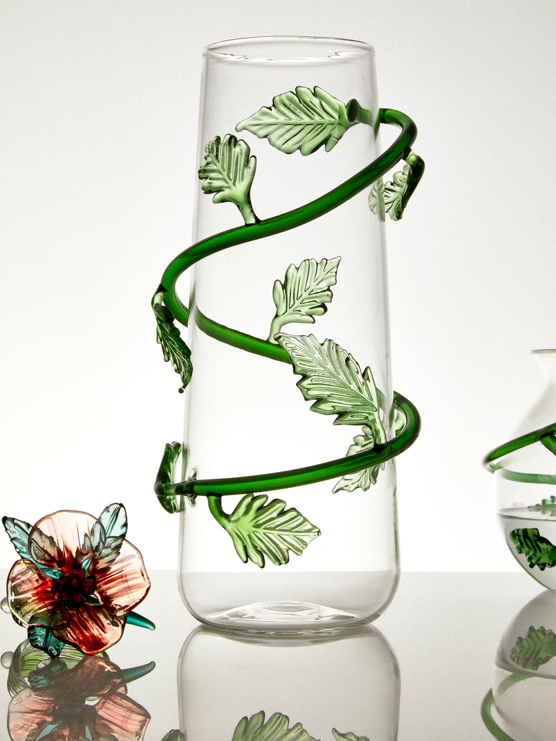 Casarialto - Liana Hand-Blown Glass Bud Vase (11in/28cm) - Clear - ABASK