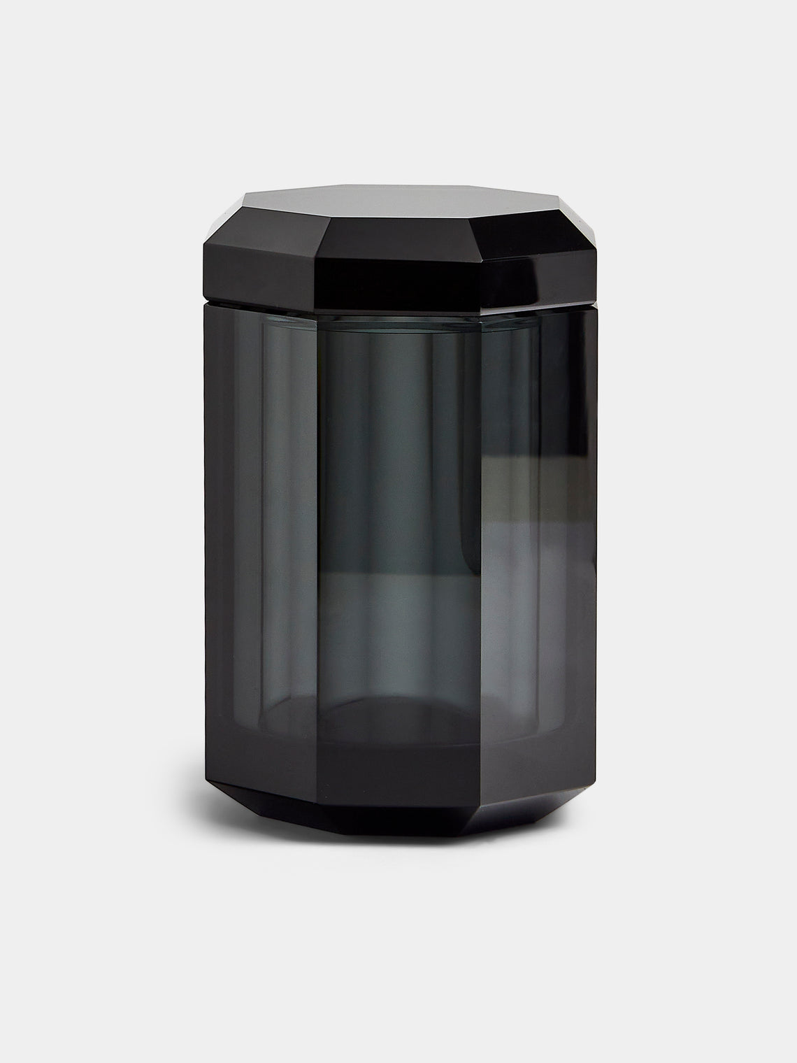 Decor Walther - Cut Crystal Lidded Jar - Black - ABASK - 