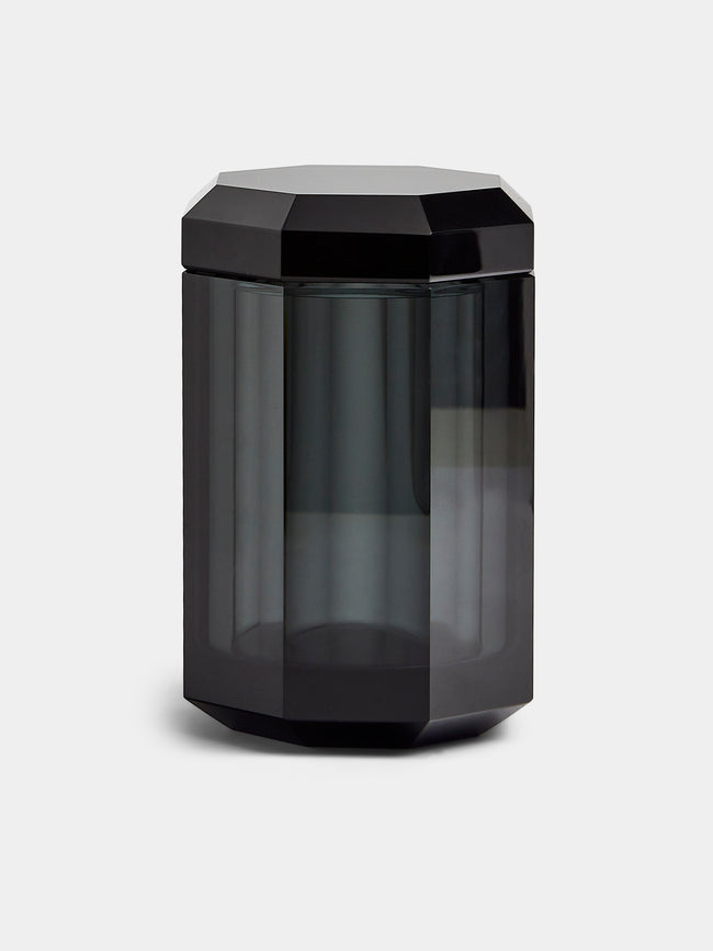 Decor Walther - Cut Crystal Lidded Jar - Black - ABASK - 