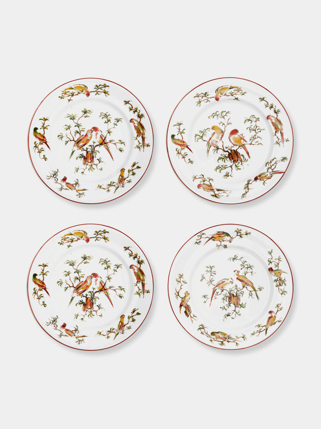 Laboratorio Paravicini - Pappagallini Ceramic Dinner Plates (Set of 4) - Orange - ABASK