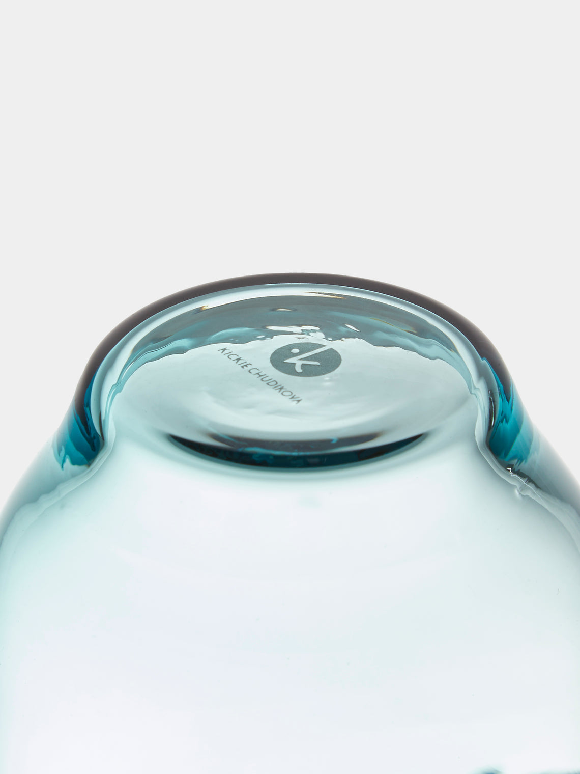 Kickie Chudikova - Danube Hand-Blown Bohemian Crystal Carafe and Tumbler - Blue - ABASK