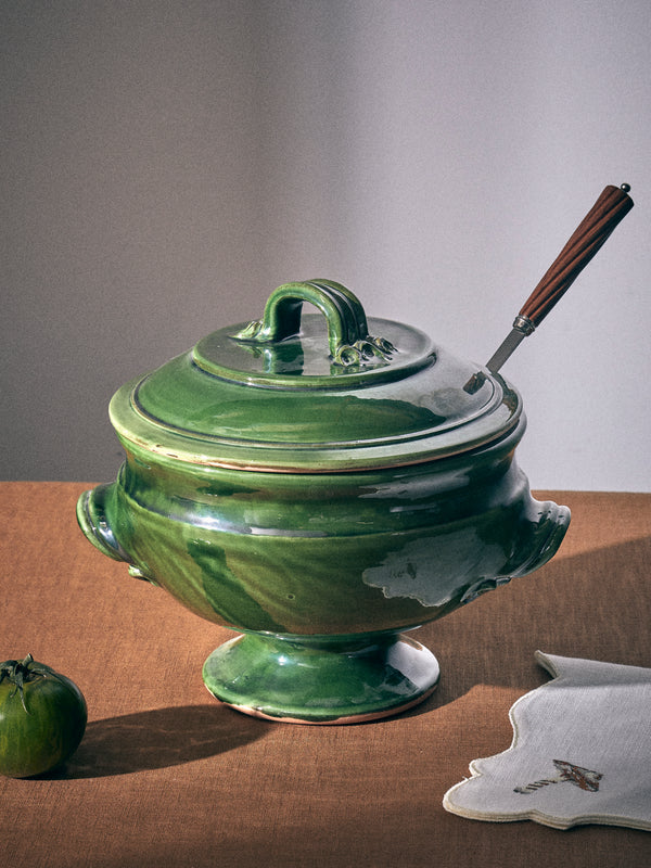 Poterie de Cliousclat - Slipware Soup Tureen - Green - ABASK