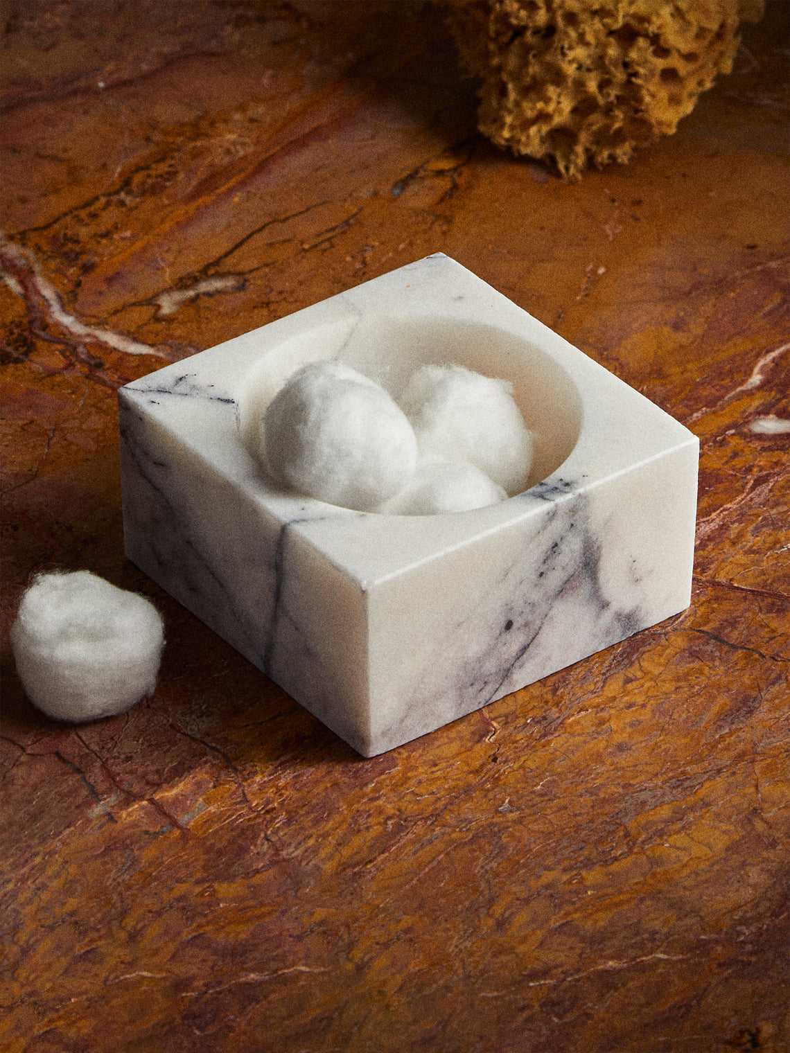Stoned - Marble Block Bowl - White - ABASK