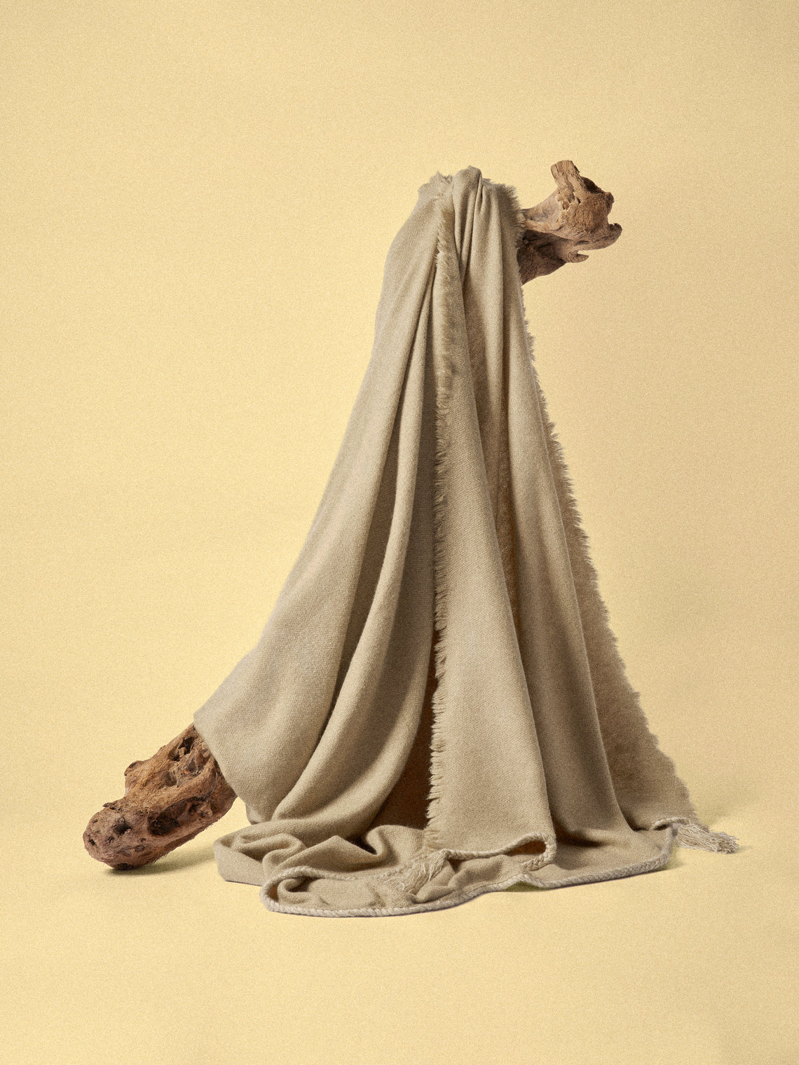 Norlha - Nomad Classic Braided Yak Throw (55in/1.4m) - Beige - ABASK