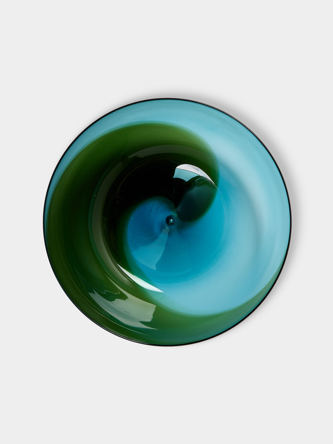 Antique and Vintage - Mid-Century Venini Glass Bowl - Green - ABASK