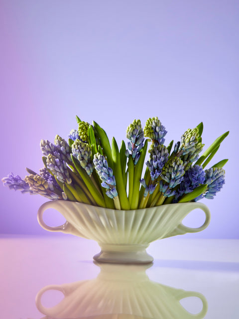 Antique and Vintage - 1930-1940 Ribbed Mantle Vase with Handles -  - ABASK