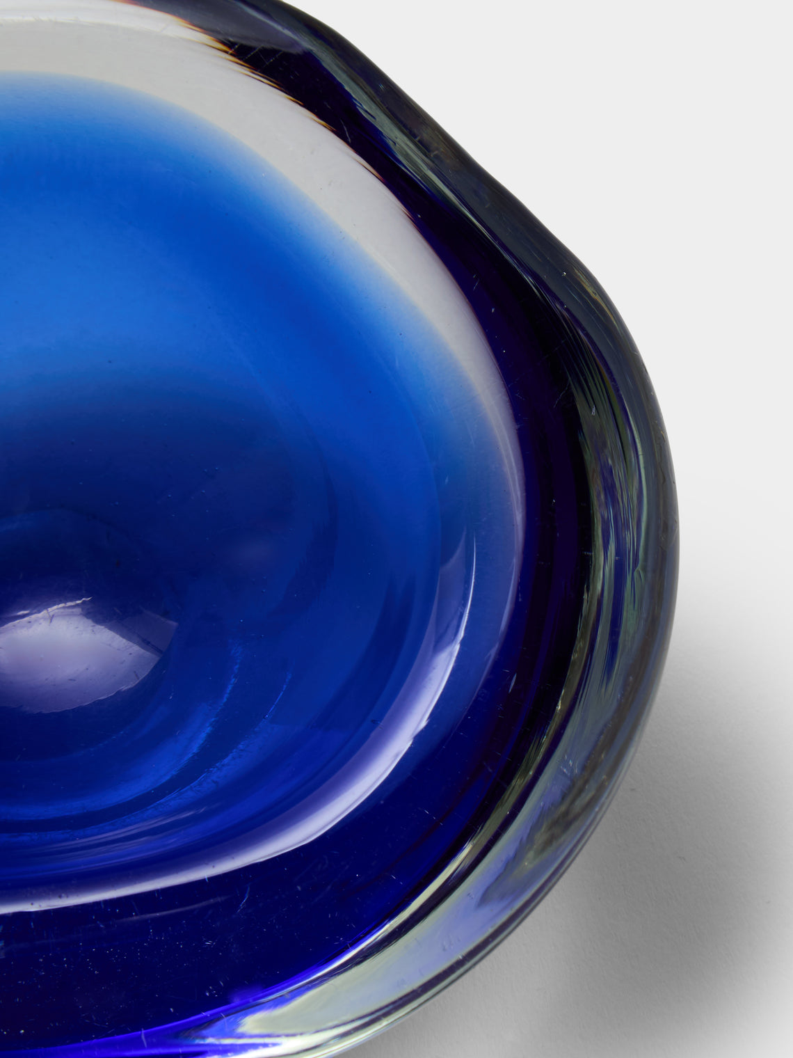 Antique and Vintage - Mid-Century Murano Glass Ashtray - Blue - ABASK