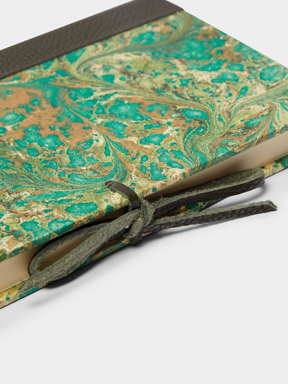Hand-Marbled Leather Bound Notebook