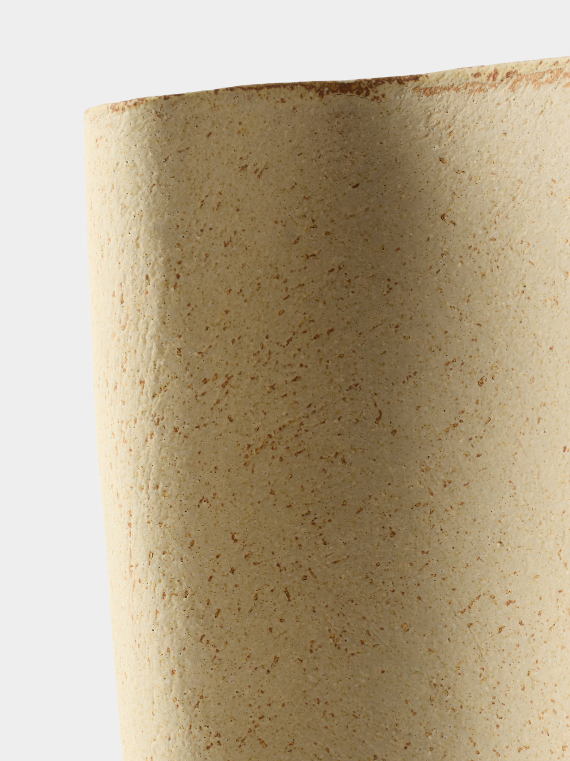 Linda Ouhbi - No. 1 Hand-Built Stoneware Vase (16.5in/42cm) - Beige - ABASK