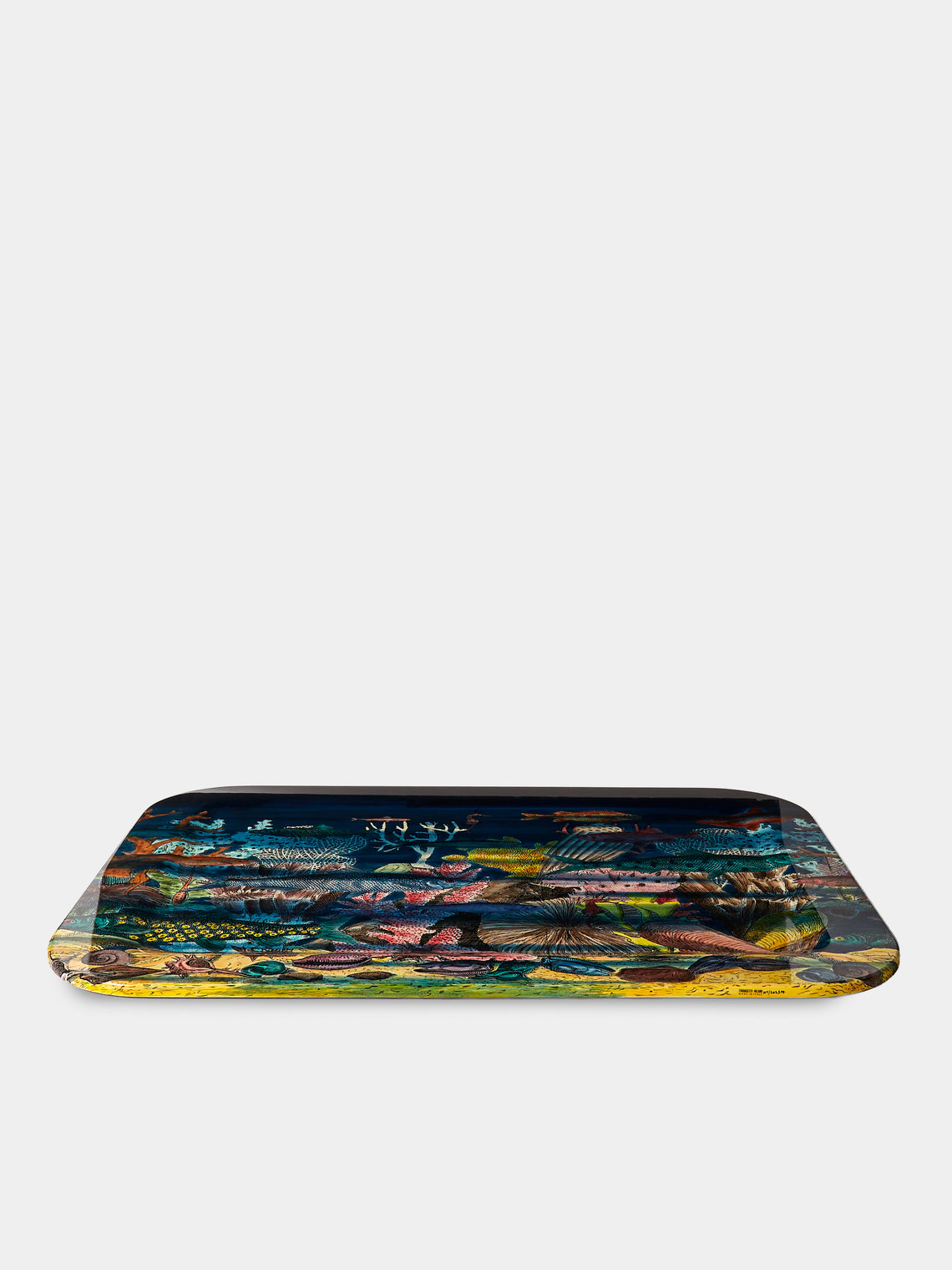 Fornasetti - Fondo Marino Wood Tray (31.5in/80cm) - Multiple - ABASK