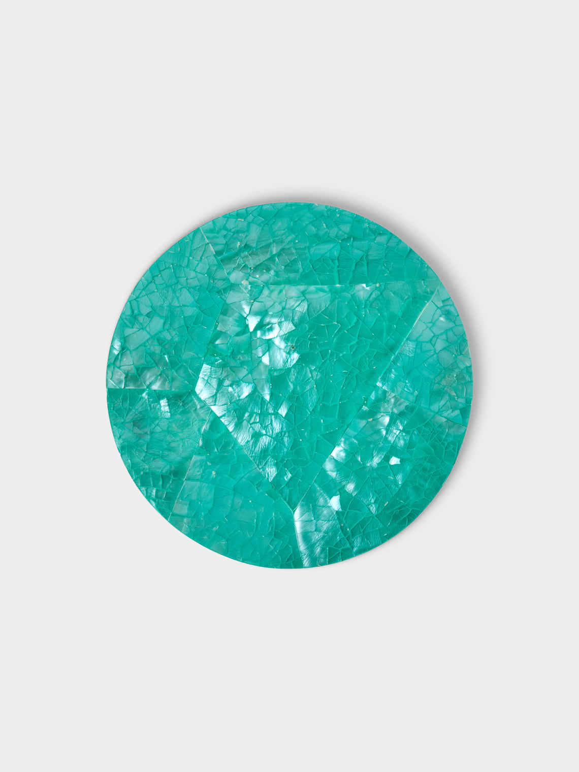 Objet Luxe - Mother-of-Pearl Coasters (Set of 6) - Blue - ABASK