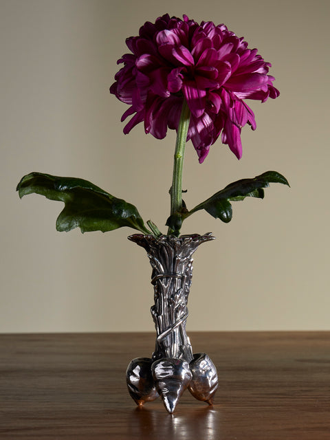 Christofle - Les Collections Historiques Silver-Plated Carrot Vase - Silver - ABASK