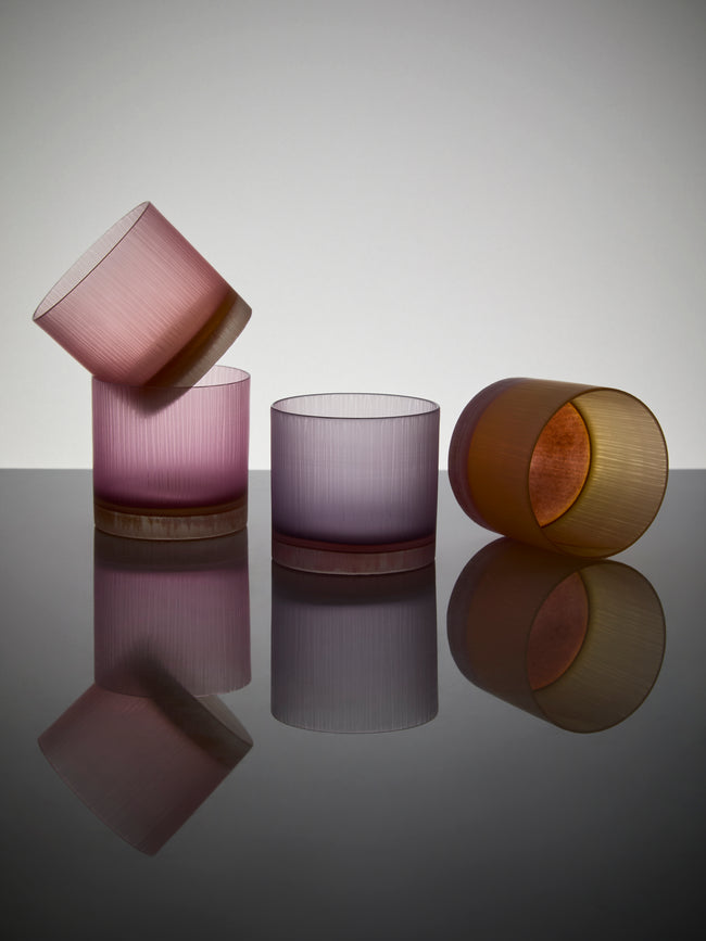 Takeyoshi Mitsui - Silence Hand-Blown Shot Glasses (Set of 4) - Purple - ABASK