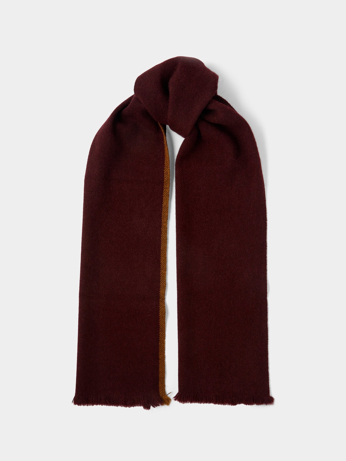 Norlha - Men's Nomad Border Yak Khullu Skinny Scarf (71in/1.8m) - Red - ABASK
