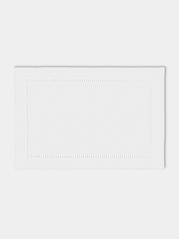 Los Encajeros - Tokyo Linen Placemats (Set of 4) - White - ABASK - 