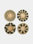 CasaLatina - Pacifico Handwoven Werregue Palm Coasters (Set of 4) - Tan - ABASK - 