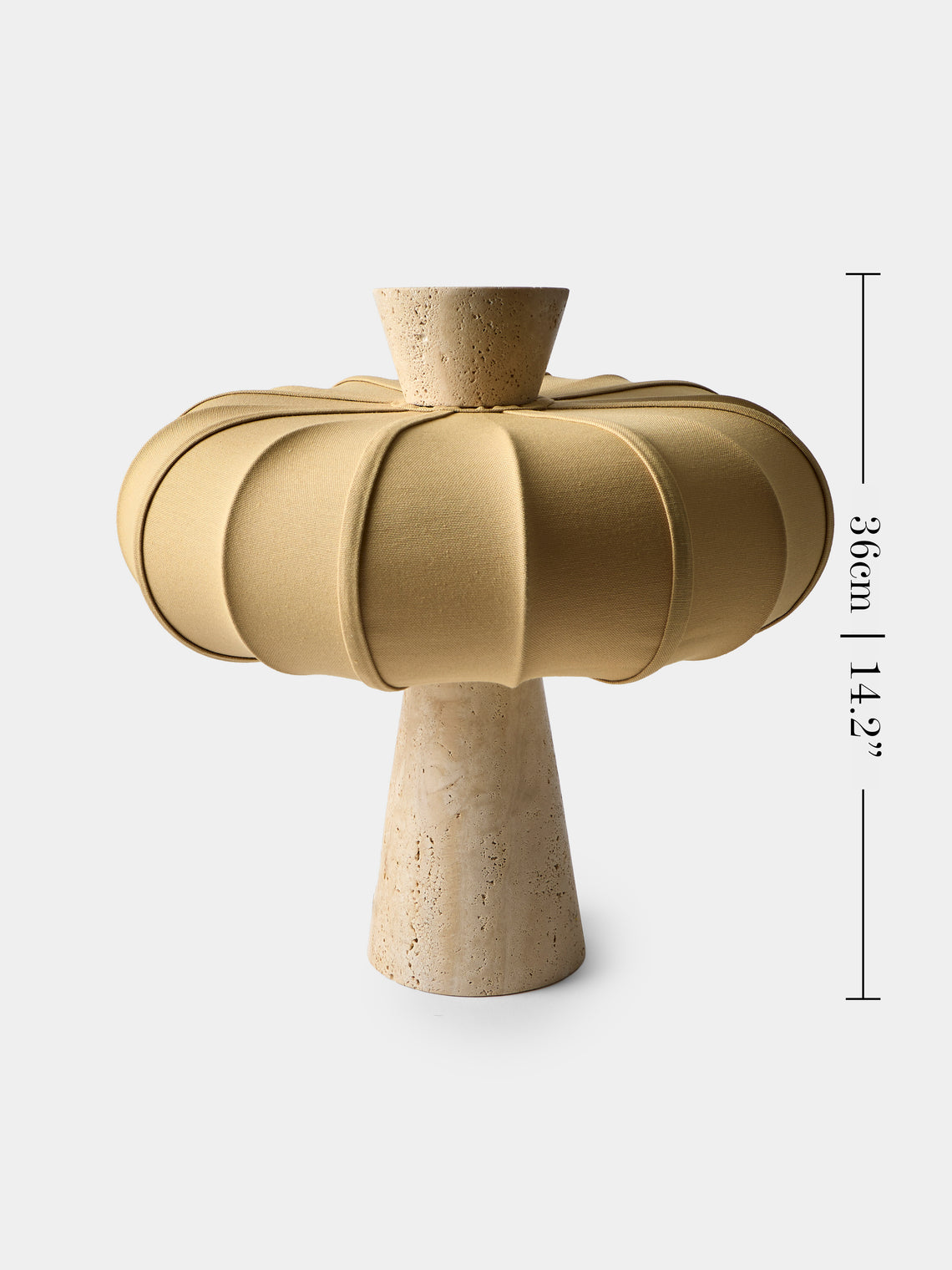 Zavadski - Andorra Art Deco Stone and Fabric Table Lamp - Cream - ABASK