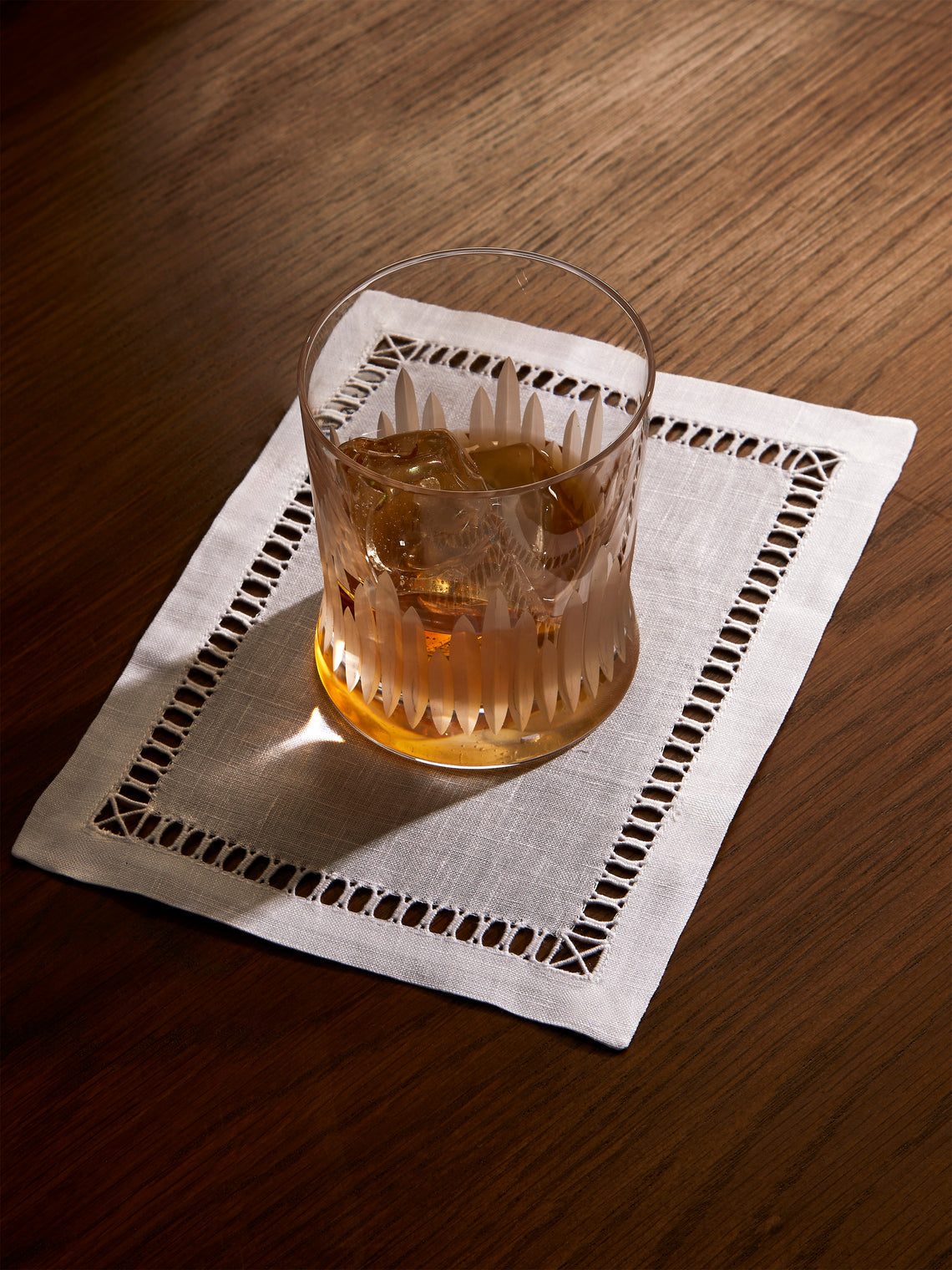 Los Encajeros - Tokyo Linen Cocktail Napkins (Set of 6) - White - ABASK