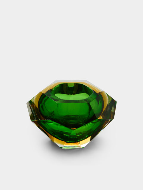 Antique and Vintage - 1970s Murano Glass Ashtray - Green - ABASK - 