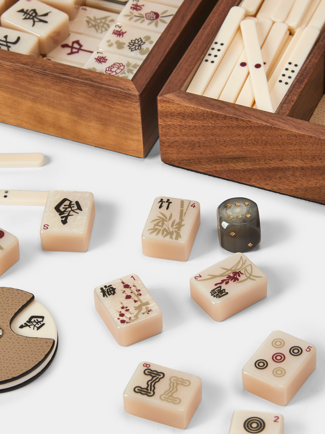 Pinetti - Leather Mahjong Set - Taupe - ABASK