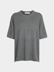 Arch4 - Golden Baby Goat Cashmere Oversized T-Shirt | Size: S - Gray - ABASK - 