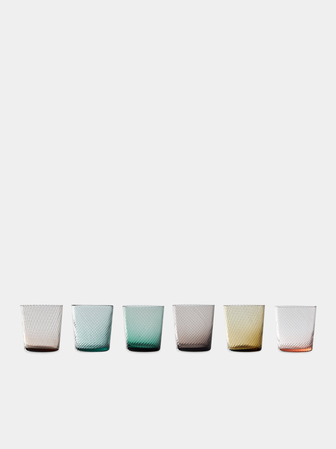 Mun Deluxe Brand Venezia - Torsé Hand-Blown Glass Tumblers (Set of 6) - Multiple - ABASK