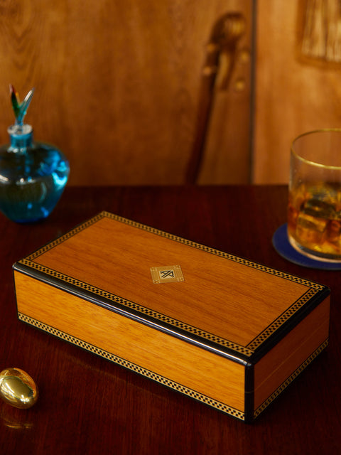 Elie Bleu - Classic Marquetry Mahogany Jewellery Box -  - ABASK