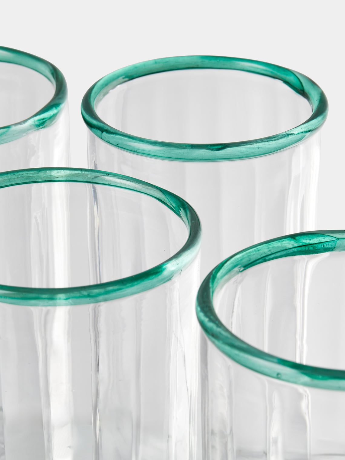 Akua Objects - Peter Hand-Blown Crystal Highballs (Set of 4) - Clear - ABASK