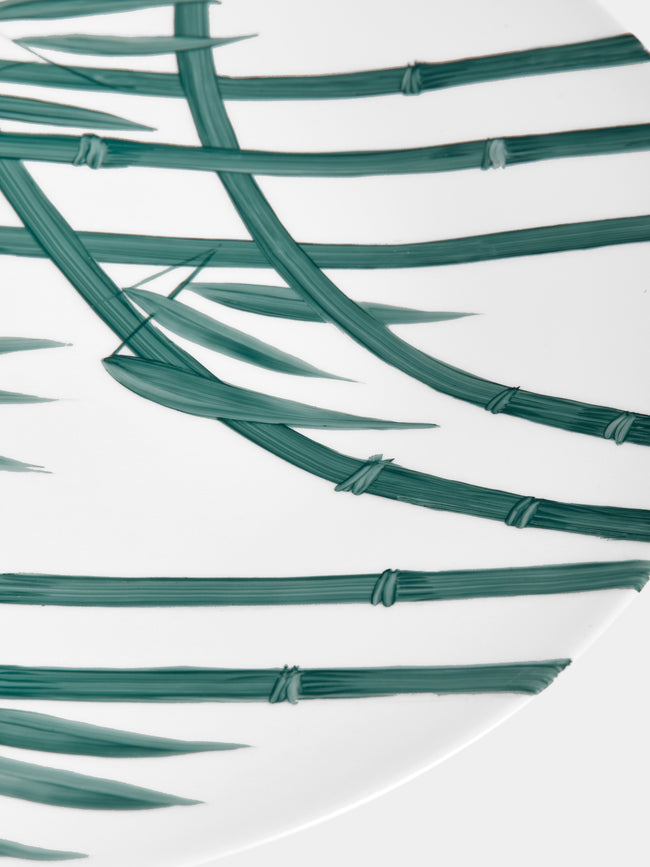 Marie Daage - Jardin d'Arashiyama Hand-Painted Porcelain Charger Plate (12in/30.5cm) - White - ABASK