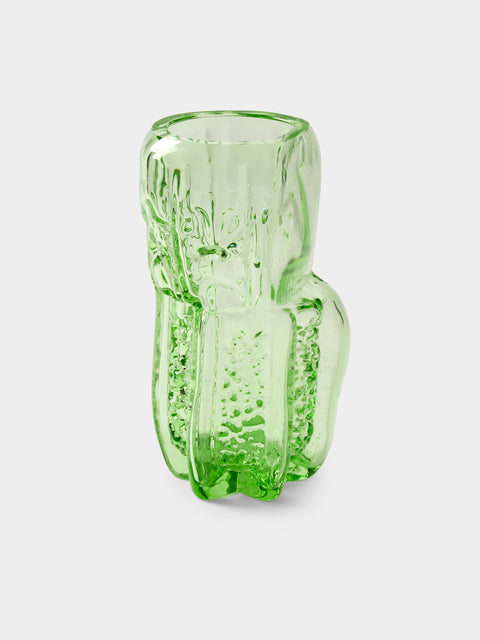 Hana Hillerová - Remix Hand-Blown Glass Vessel (13.5in/35cm) - Green - ABASK - 