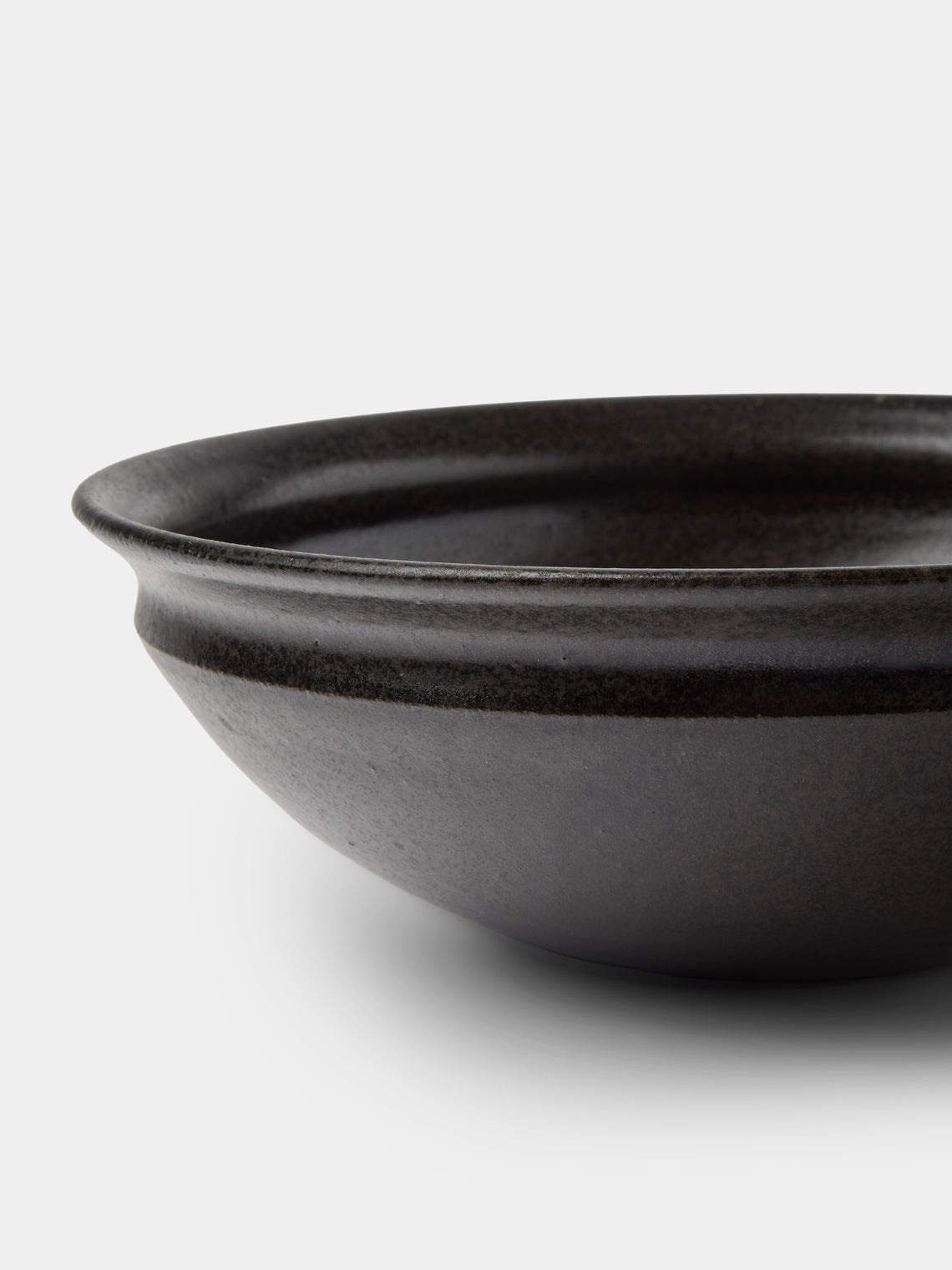 Fuminari Araga - Kohiki Slipware Shallow Bowls – 6in/15cm (Set of 4) - Black - ABASK