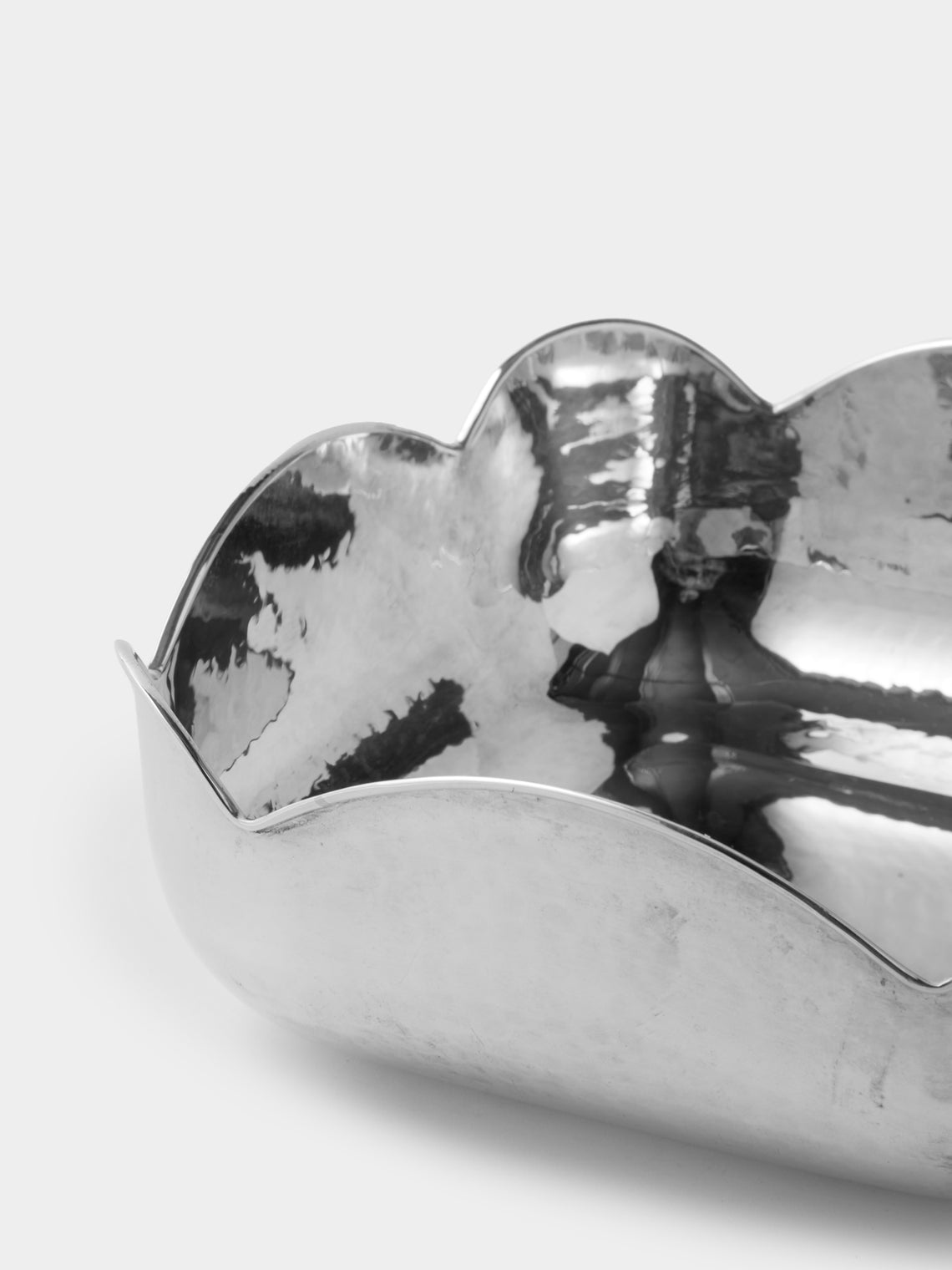 Antique and Vintage - 1960s Solid Silver Scalloped Bowl - Silver - ABASK