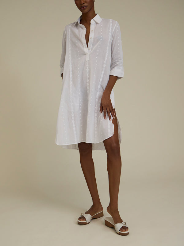 Thierry Colson - The Angelica Cotton Long Dress - White - ABASK