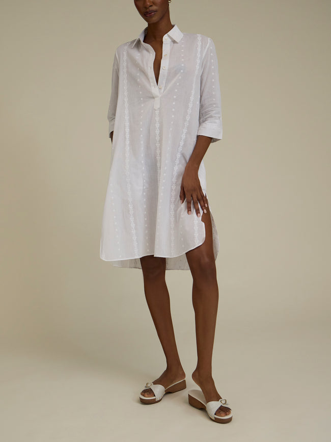 Thierry Colson - The Angelica Cotton Long Dress - White - ABASK