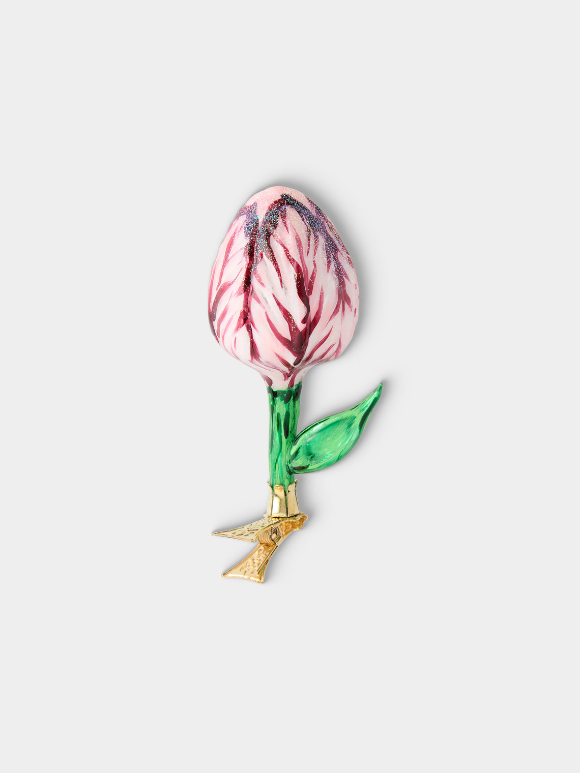 ABASK Decorations - Tulip Garden Hand-Blown Glass Clip-On Tree Decorations (Set of 6) - Multiple - ABASK