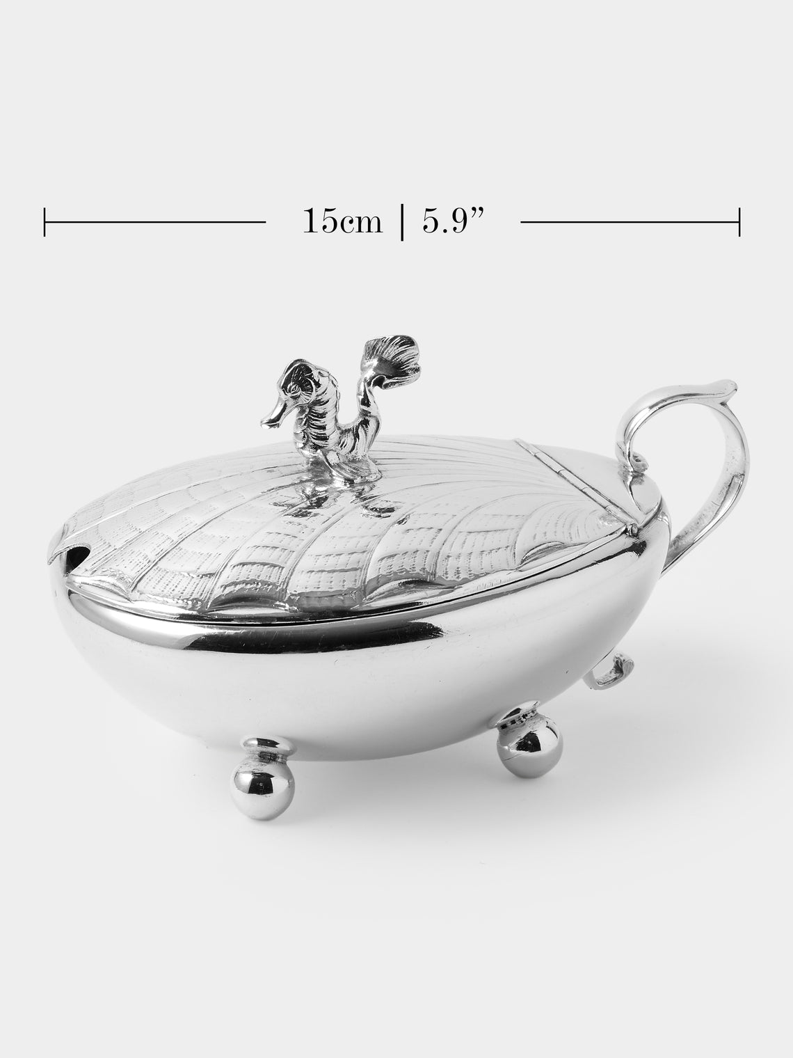 Antique and Vintage - Mid-Century Krupp Silver-Plated Sturgeon Lidded Dish - Silver - ABASK