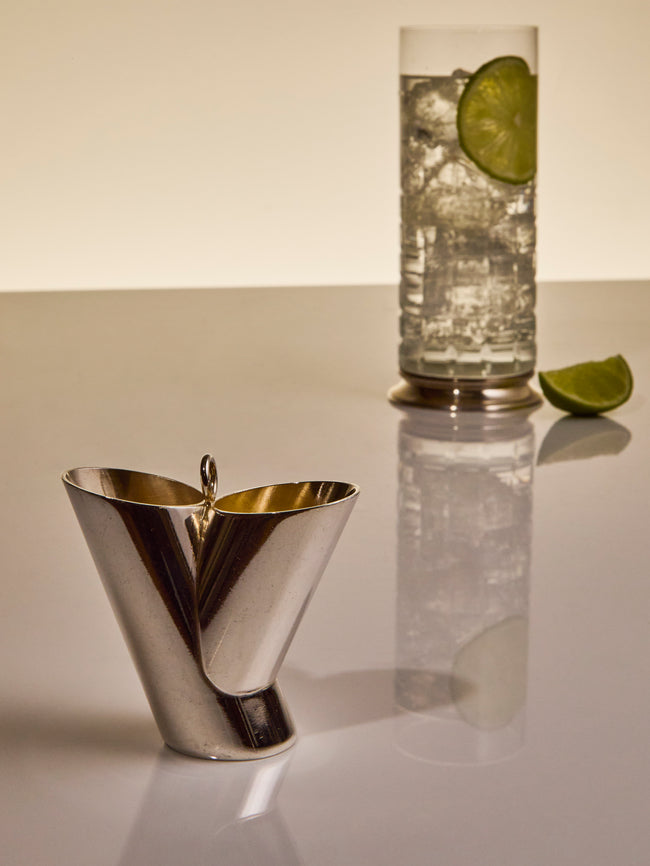 Antique and Vintage - 1960s Christofle Silver-Plated Double Jigger - Silver - ABASK