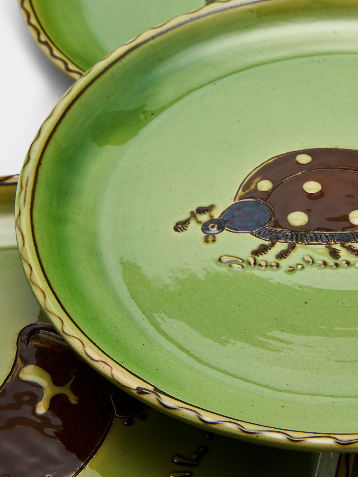 Animals Hand-Painted Ceramic Side Plates (Set of 6)