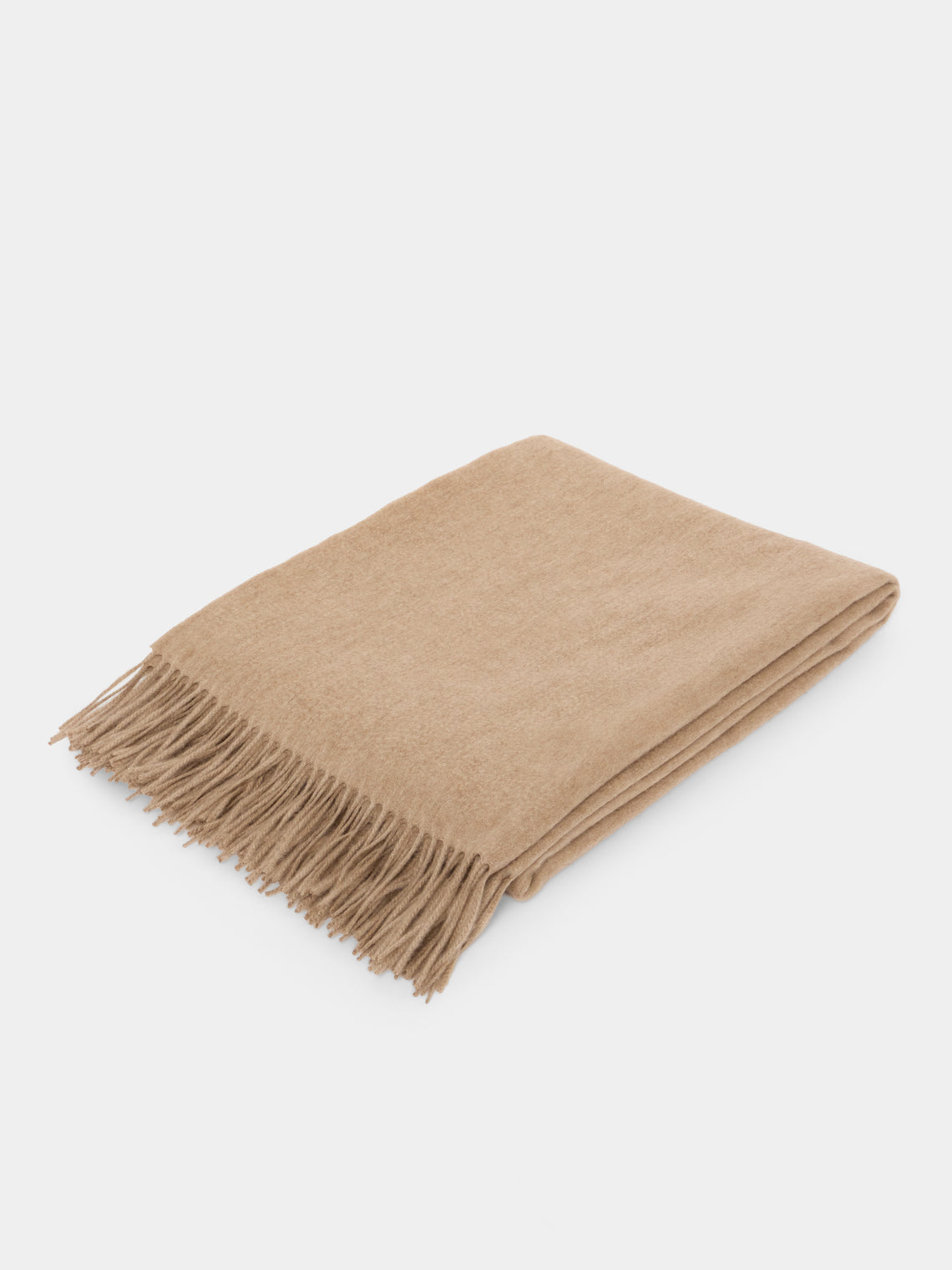 Begg x Co - Arran Cashmere Throw (72in/1.8m) - Beige - ABASK