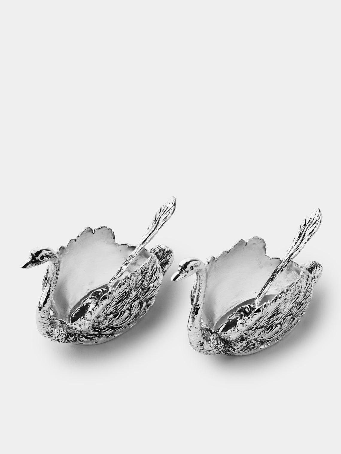 Pampaloni - Swan Silver-Plated Salt and Pepper Pots (Set of 2) - Silver - ABASK