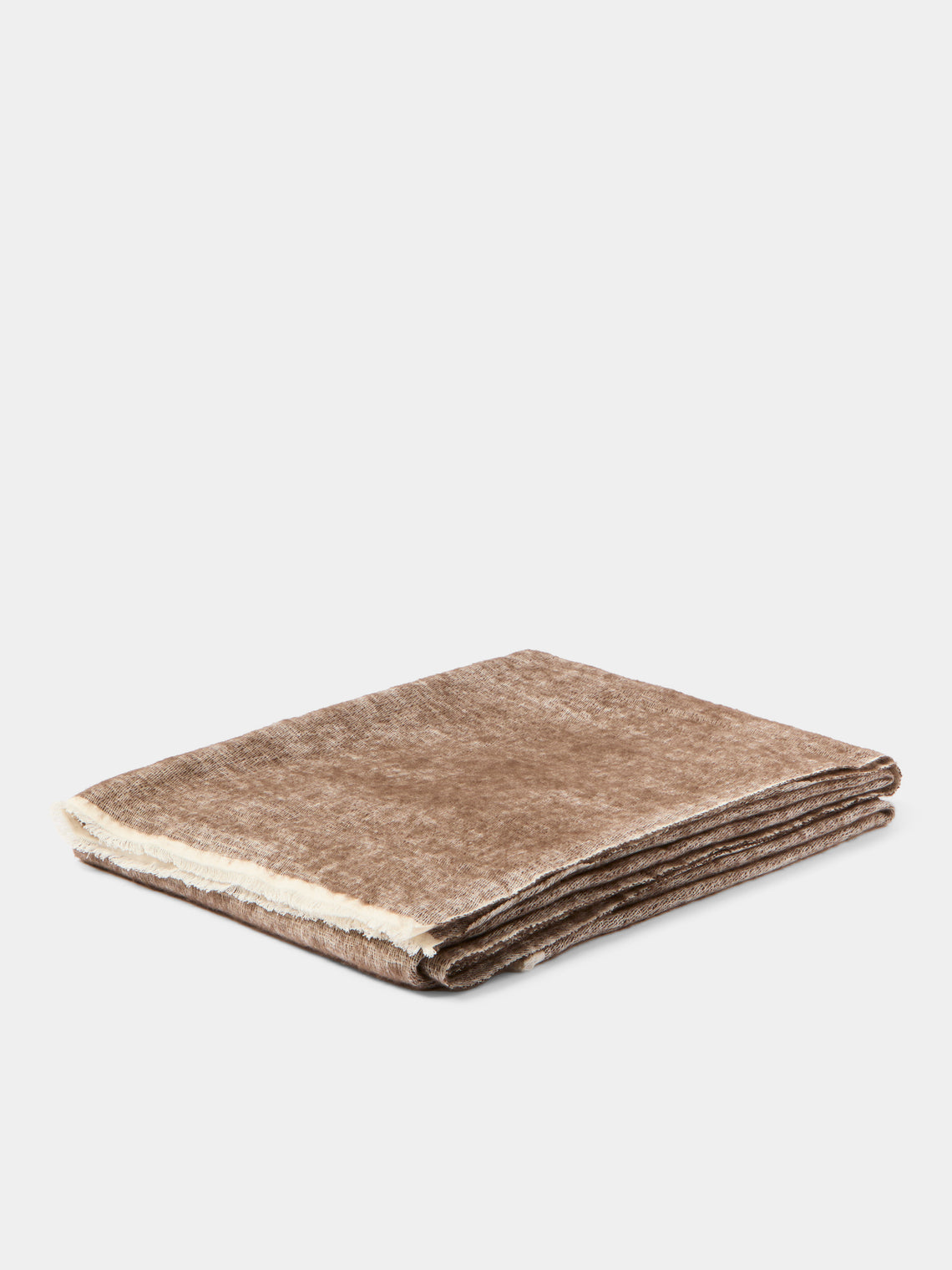 Denis Colomb - Hokkaido Melange Yak and Cotton Throw (79in/2m) - Brown - ABASK