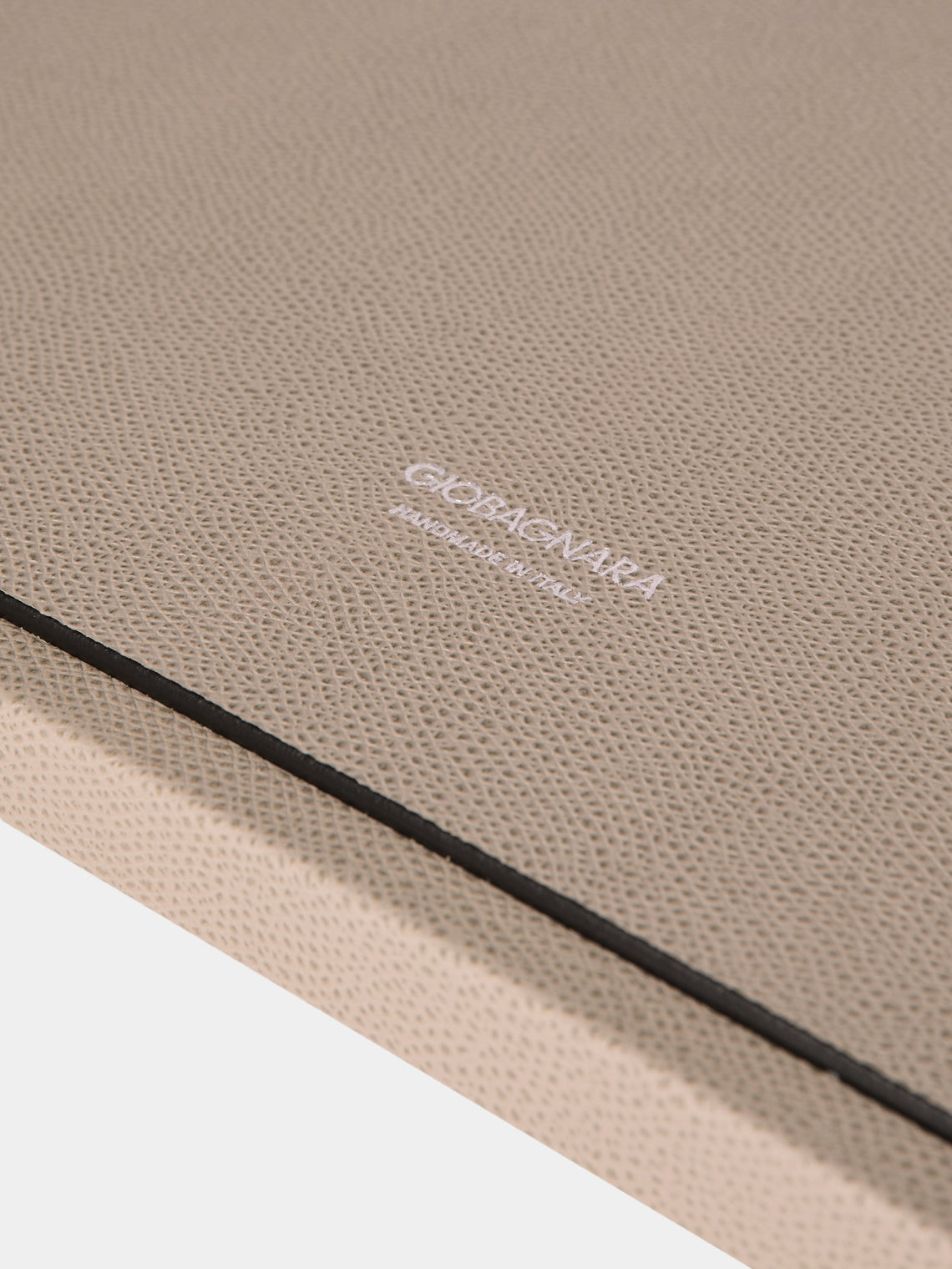 Giobagnara - Arcobaleno Leather Tray (12.5in/31.5cm) - Beige - ABASK