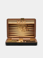 Forwood Design - Faux Shagreen Travel Backgammon Set - Black - ABASK - 