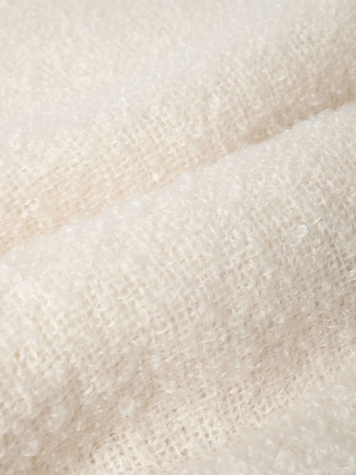 Brun de Vian-Tiran - Cirrus Handwoven Mohair Bed Blanket (108in/2.75m) - White - ABASK