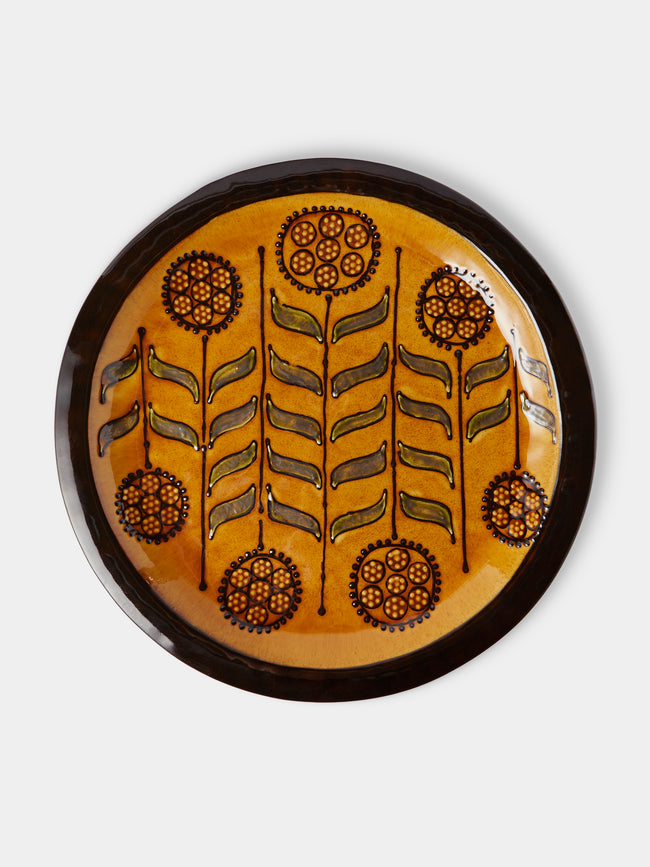 Fitch & McAndrew - Lollypop Flower Slipware Platter - Orange - ABASK - 