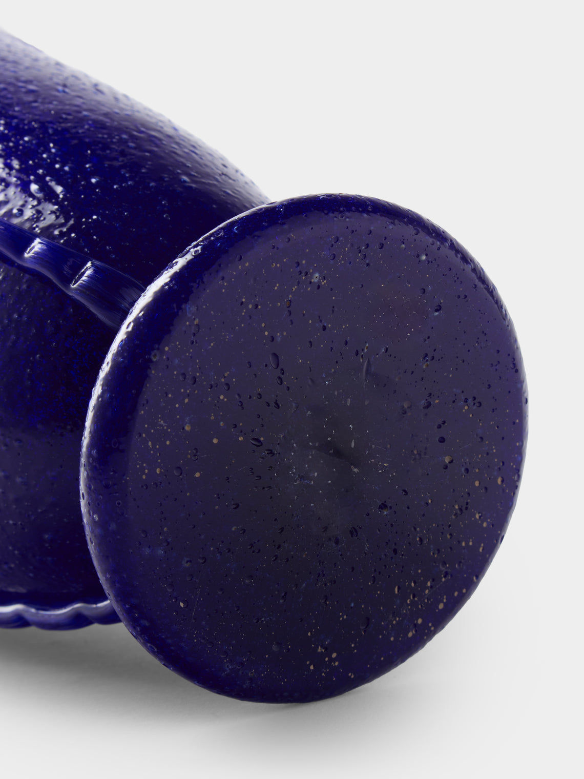 Antique and Vintage - 1950s Seguso Pulegoso Glass Vase (11in/28cm) - Blue - ABASK